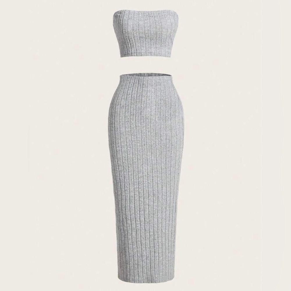 SHEIN Tube Top and Skirt Set